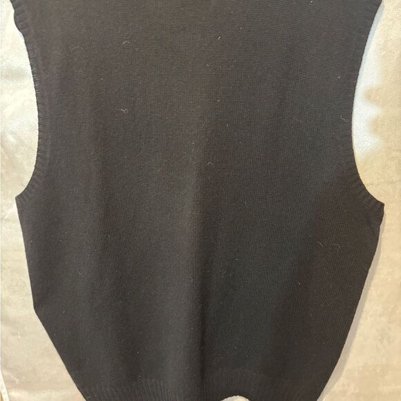 Vtg Ralph Lauren Polo Black lambs Wool sweater vest xl - Picture 3 of 3